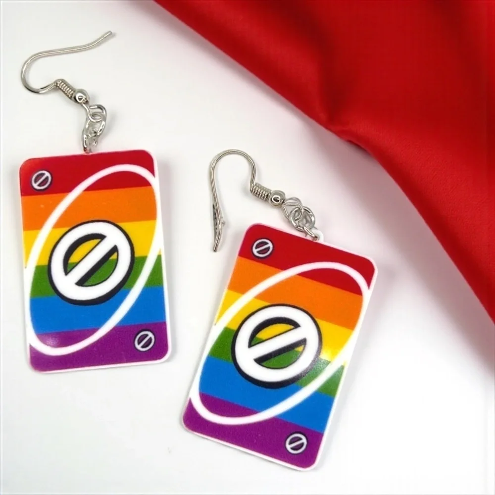 UNO-Forgettable Fun: Colorful Card Earrings That Deal Style! NWT Jewelry
